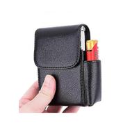 (As show, rose Red) Cigarette Case With Pu Leather, Flip Lighter Bag, Business Card Case