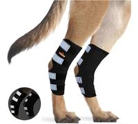(As show, S) 1 Pair Dog Rear Leg Brace Canine Rear Hock Joint Support With Safety Reflective Straps For Joint Injury Sprain Protection
