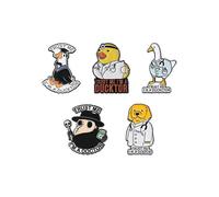 (As show, Set 6) Punk Halloween Skeleton Enamel Pins Set Creative Cowboy Boot Witch Cat Science Fiction Movies Brooches Lapel Badge Jewelry Gifts