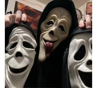 (As show, Squinting mask) Face Scream Horror Mask, Costume Props For Adult