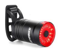 (As show, Strap Version) LEADBIKE LD43 Bicycle Smart Brake Tail Light Waterproof Bike Seat Rear Warning Light Support USB Cha