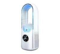 (As show, white) NEW Portable Air Conditioner Fan Rechargeable Air Cooler 6 Speeds Adjustable