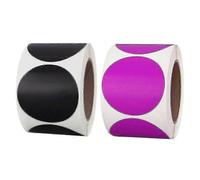 (As show, Yellow*blue) 2 Roll 1000 Pcs 1 Round Color Coding Circle Dot Sticker Labels On A Roll Color Sticker Label