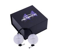 AS TEMAN Rhythm Ball Asalato Shaker Kashaka Percussion Instrument,Suitanle for Adult Beginners,White Balls with Black String(Single-Handed Two Balls)
