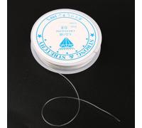 (as the picture, 0.7mm) Transparent Crystal Bracelet Rope Elastic Thread Beaded Wearing Beads Bracelet Rope Rubber Band Fishing Line Rope Jewelry Making DIY Beading Bracelet
