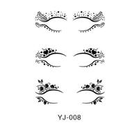 (as the picture, 008) Eye Shadow Tattoo Sticker - Waterproof Temporary Eye Tattoo Makeup Transfer Stickers For Parties/festivals Makeup Rave Accessories