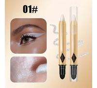 (as the picture, 01) 2 In 1 Pearlescent Eyeshadow Stick Eyeshadow Pencil Waterproof Glitter Matte Eyeshadow Makeup High Pigmented Eyelid Under Crease Eyeshadow Pen