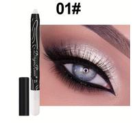 (as the picture, 01) Shining Luster Eyeshadow Pencil 12 Color Mixing Palette Highlighting Eye Contouring and Eyeliner Long-Lasting Waterproof Eyeshadow Stick