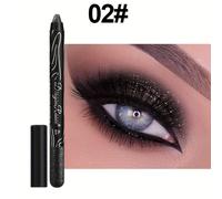 (as the picture, 02) Shining Luster Eyeshadow Pencil 12 Color Mixing Palette Highlighting Eye Contouring and Eyeliner Long-Lasting Waterproof Eyeshadow Stick