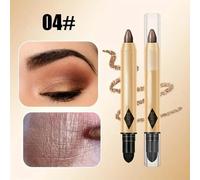 (as the picture, 04) 2 In 1 Pearlescent Eyeshadow Stick Eyeshadow Pencil Waterproof Glitter Matte Eyeshadow Makeup High Pigmented Eyelid Under Crease Eyeshadow Pen