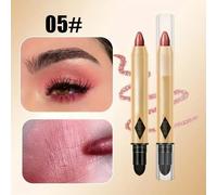 (as the picture, 05) 2 In 1 Pearlescent Eyeshadow Stick Eyeshadow Pencil Waterproof Glitter Matte Eyeshadow Makeup High Pigmented Eyelid Under Crease Eyeshadow Pen