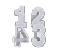 (as the picture) 1-4 Numbers Shape DIY Silicone Mold 3D Handmade Candle Holder Molds Gypsum Resin Mold Craft Candlestick Mould Decoration