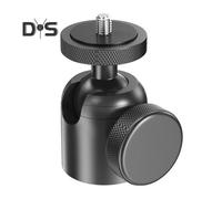 (as the picture, 1/4inch) Aluminum Alloy Mini Ball Head 360 Degree Rotatable 1/4 3/8-inch Screw Metal LED Video Light Cell Phone DSLR Camera Monopod Tripod Head Mount Adapter