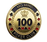(as the picture, 1) Poker Card Guards Coins Collectibles Table Game Poker Card Protectors Metal Poker Chip Coins Poker Accessories
