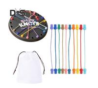 (as the picture, 1 Set) 1/2/3 Sets Brainy Knots Rope Untangling Game Logic Thinking Twisted Rope Challenge Board Game Kids Adults Educational Elastic Rope Unhitching Toy