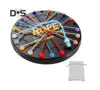 (as the picture, 1 Set) 1/2/3 Sets Kids Rope Untangling Game Twisted Rope Knots Challenge Board Game Logic Thinking Interactive Educational Elastic Rope Unhitching Toy