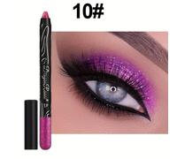 (as the picture, 10) Shining Luster Eyeshadow Pencil 12 Color Mixing Palette Highlighting Eye Contouring and Eyeliner Long-Lasting Waterproof Eyeshadow Stick