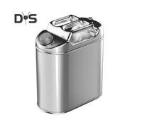 (as the picture, 10L) 5L/10L Metal Fuel Container Stainless Steel Gas Can with Handle Leak-Proof Fuel Tank for Trucks Cars Motorcycle Equipment