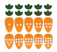 (as the picture) 10PCS Montessori Educational Toy Non-woven Children Puzzle Handmade DIY Math Toys Kindergarten Carrot Match Digital Teaching Aids