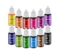 (as the picture, 12Color Set) 24color 10ml/bottle Coloring For Baking Decorating Cake Cream Diy Makaron Cookies Kitchen Baking Supplies Accessories