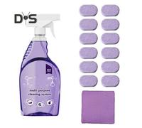 (as the picture, 12pcs B) 6/12Pcs/Set Foam Cleaner Set Natural Plant Concentrate Powerful Stain Remover Universal Home Cleaning Solution