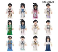 (as the picture) 12pcs Girls Series Hanfu Chinese Elements M8122 Children Assembling Building Blocks Toys