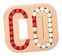 (as the picture, 13*12.5*2cm) Tool Rotating Bean Toys Sensory Toys Bean IQ Game Funny Bean Brain Teaser Kids Puzzles Interactive Toy Elder Hand Wooden Trick Box