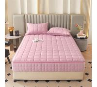 (as the picture, 150x200x30cm 1PC) Six Sides All Inclusive Mattress Cover with Zipper Thicken Fitted Sheet Quilted Mattress Protector Pad Couple Customized Size