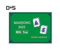 (as the picture, 1pc) 1/2/4/8/10Pcs 2025 Mahjong Score Card Mahjong League Official Standard Hands And Rules Mah Jongg Paper Scorecard Mahjong Instruction Card