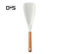 (as the picture, 1pc) Silicone Cooking Spoon for Nonstick Cookware BPA-Free Wood Handle Heat Resistant Stir Scoop for Mixing Scoop And Scrape