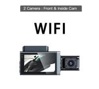 (as the picture, 2 lens+WiFi) 1080P Car Dashcam 3 Channel Car DVR Front and Rear View Camera WIFI Video Recorder Parking Monitor Black Box Night Version Dash Cam for Cars
