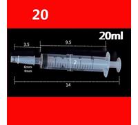 (as the picture, 20 ml) Syringe Large Capacity Reusable Pump Measuring Feeding Ink Large-capacity Pumping Oil Feeding Enema Glue Filling