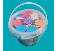 (as the picture, 200 pieces in a barrel) Snowflake Building Blocks Puzzle Toys for Young Children