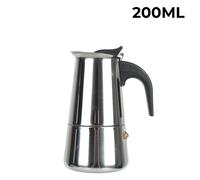 (as the picture, 200ml) Moka Coffee Maker Coffee Maker Pot Mocha Espresso Latte Stovetop Filter Coffee Pot for Kitchen 2/4/6/9 Cups Stainless Steel