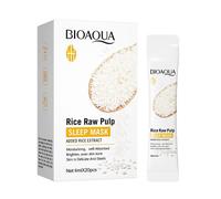 (as the picture, 20pcs/box) Rice Leave-In Smudging Sleep Mask Stay Up Moisturizing Repair Mask Moisturizing Soothing Skin Care Night Frozen Film Box