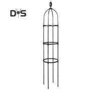 (as the picture, 25cm Triple Layer) Metal Plant Trellis Garden Obelisk Trellis Climbing Plants Support Frame Easy Assembly Vertical Cage Trellis for Climbing Vines And Flowers Yard Art