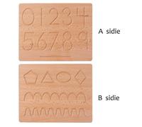 (as the picture, 29x23.3x1.2cm) Wooden Letters Practicing Board,Double-Sided Alphabet Tracing Tool Learning to Write ABC Educational Toy Game Fine Motor Montessori Gift for 4 5 Years