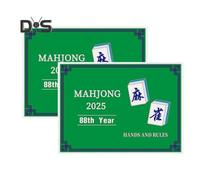 (as the picture, 2pcs) 1/2/4/8/10Pcs 2025 Mahjong Score Card Mahjong League Official Standard Hands And Rules Mah Jongg Paper Scorecard Mahjong Instruction Card