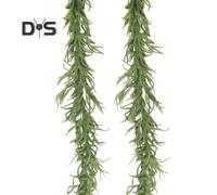 (as the picture, 2pcs) 1 Pc/2 Pcs Faux Norfolk Pine Garland 6ft Realistic Artificial Pine Needles Wreath Xmas Greenery Garland for Indoor Mantel Table Centerpiece Decor