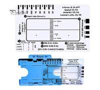 (as the picture, 2pcs) 2/3Pcs EKG 7 Step Ruler Plastic Electrocardiogram Caliper Measuring Tool Transparent EKG Interpretation Reference Guide Card Measuring Ruler