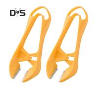 (as the picture, 2pcs) Stainless Steel Garlic Peeler Skin Remover Onion Peeler Tool Ergonomic Handheld Garlic Peeling Tweezers Clips Pliers for Quick Peeling