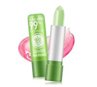 (as the picture, 3.5g) Aloe Vera Lipstick Color Changing Lip Balm Moisturizing Waterproof Anti-dry Cracking Temperature Change Lipstick