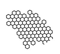 (as the picture, 3) Honeycomb Hexagon Pattern Car Sticker, Self Adhesive Pvc Decals For Car/truck Motorbike Side Stickers
