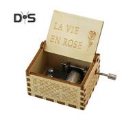 (as the picture, 3) Wooden Music Box Hand Cranked Collectible Music Box Retro Style Music Casket For Birthday Valentine's Day Christmas Gift