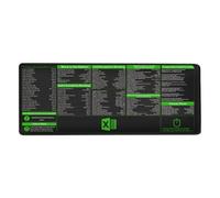 (as the picture, 30*80cm B) Mouse Pad Large Excel Cheat Sheet Desk Pad Wear Resistant Smooth Surface Non-Slip Base Easy to Clean Table Gaming Mousepad