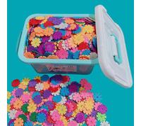 (as the picture, 300 pieces per box) Snowflake Building Blocks Puzzle Toys for Young Children