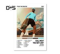 (as the picture, 30x40cm A) The Creator Poster Rapper Music Album Call Me If You Get Lost Canvas Poster Aesthetic Wall Art for Teens Room Bedroom Dorm Office Decor