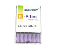 (as the picture, 31mm K-10) 31mm Dental K Files Root Canal Endo Files Dental Hand Files Stainless Steel K Files Dentist Tools