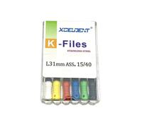 (as the picture, 31mm K 15-40) 31mm Dental K Files Root Canal Endo Files Dental Hand Files Stainless Steel K Files Dentist Tools