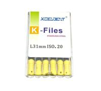 (as the picture, 31mm K-20) 31mm Dental K Files Root Canal Endo Files Dental Hand Files Stainless Steel K Files Dentist Tools